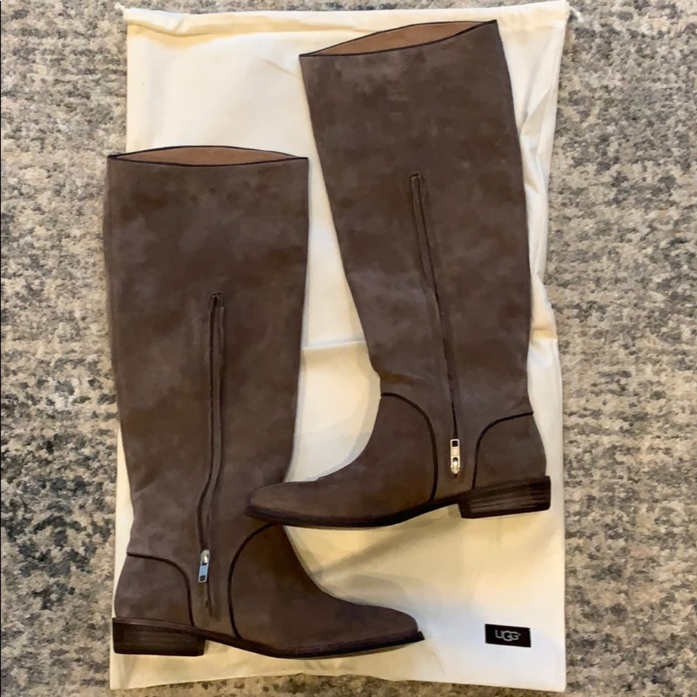 UGG Suede high boots, wide calve